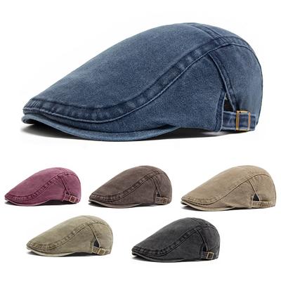 Vintage Cotton Beret Men Women Fashion Flat Visor Cap Casual Autumn Berets Retro Newsboy Hat Summer Unisex Adjustable