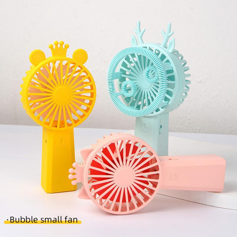 3 In 1 Electric Bubble Fan Bubble Machine Small Fan Soap Bubbles Magic Bubble Blower Gun Outdoor Mini Fan Toys For Children
