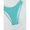 Women Solid Color Halter Neck Triangle Bikini Swimsuit For Swimming