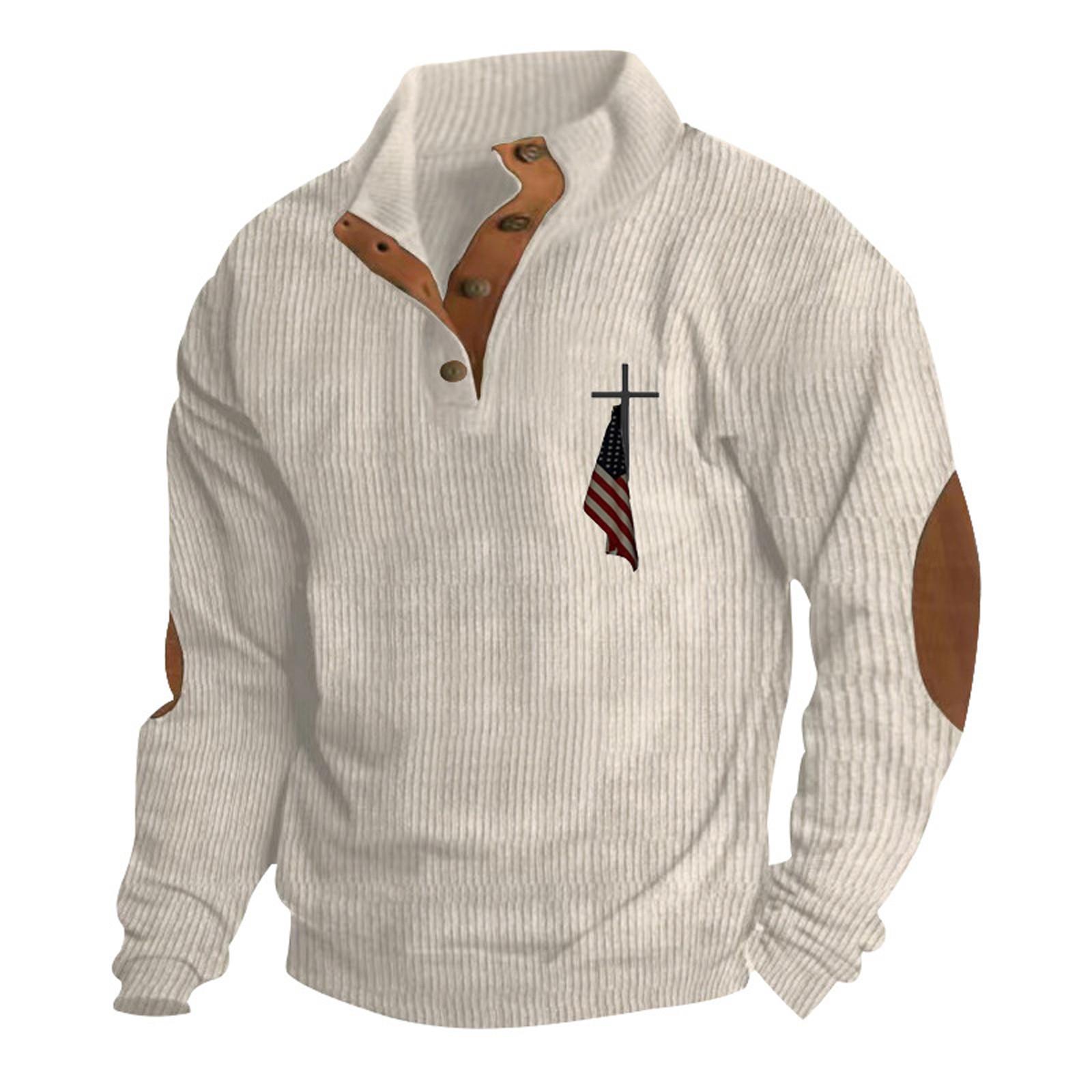 

Мужская толстовка с воротником-стойкой на открытом воздухе, повседневные свитера, топы M хаки