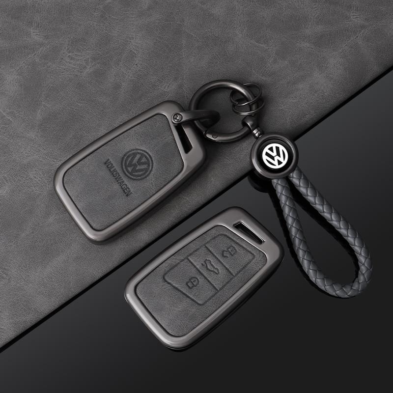 For VOLKSWAGEN VW Zinc Alloy Leather Car Key Cover For VW Volkswagen Magotan iguan MK2 Passat B8 CC Passat B8 Remote Fob Protect