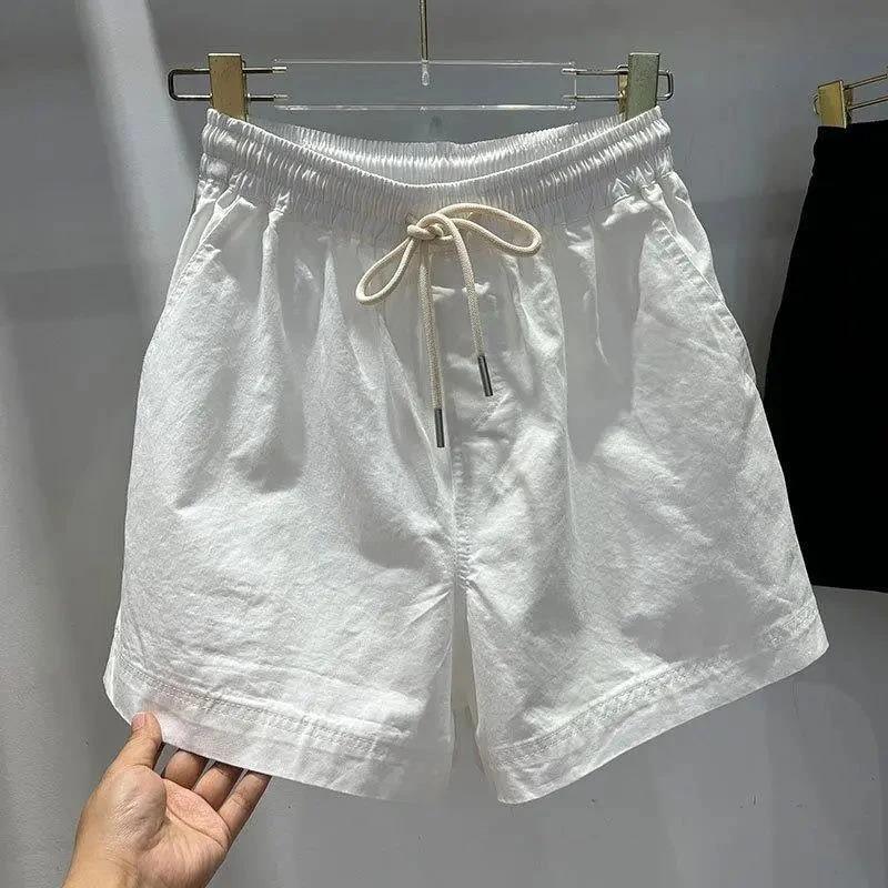 

Shorts Pants Women Summer Cotton Versatile Vintage Loose Large Size Casual Wide Leg Pants Shorts XL белый