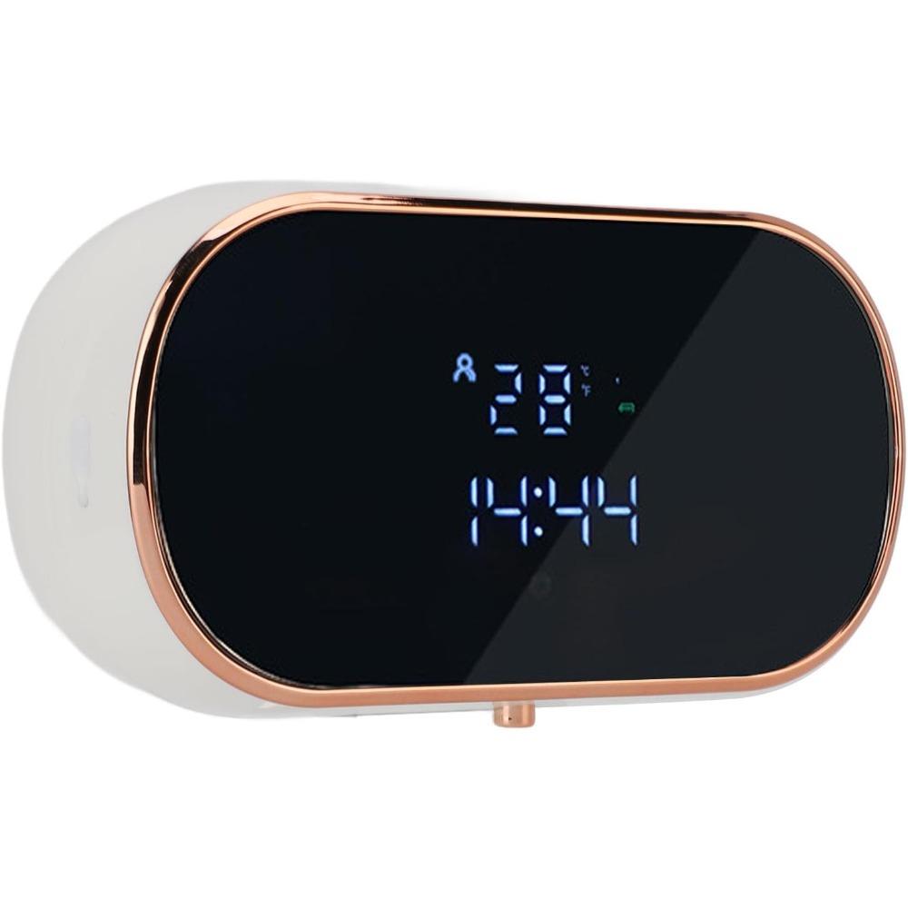 Automatic foaming 350ml wall-mounted USB rechargeable contactless hand sanitizer with adhesive.
