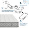Upholstered Bed 180×200, Storage Bed with LED and USB-C Charging Function, Slatted Base, Linen, Beige, Without Nightstand (With Mattress)
