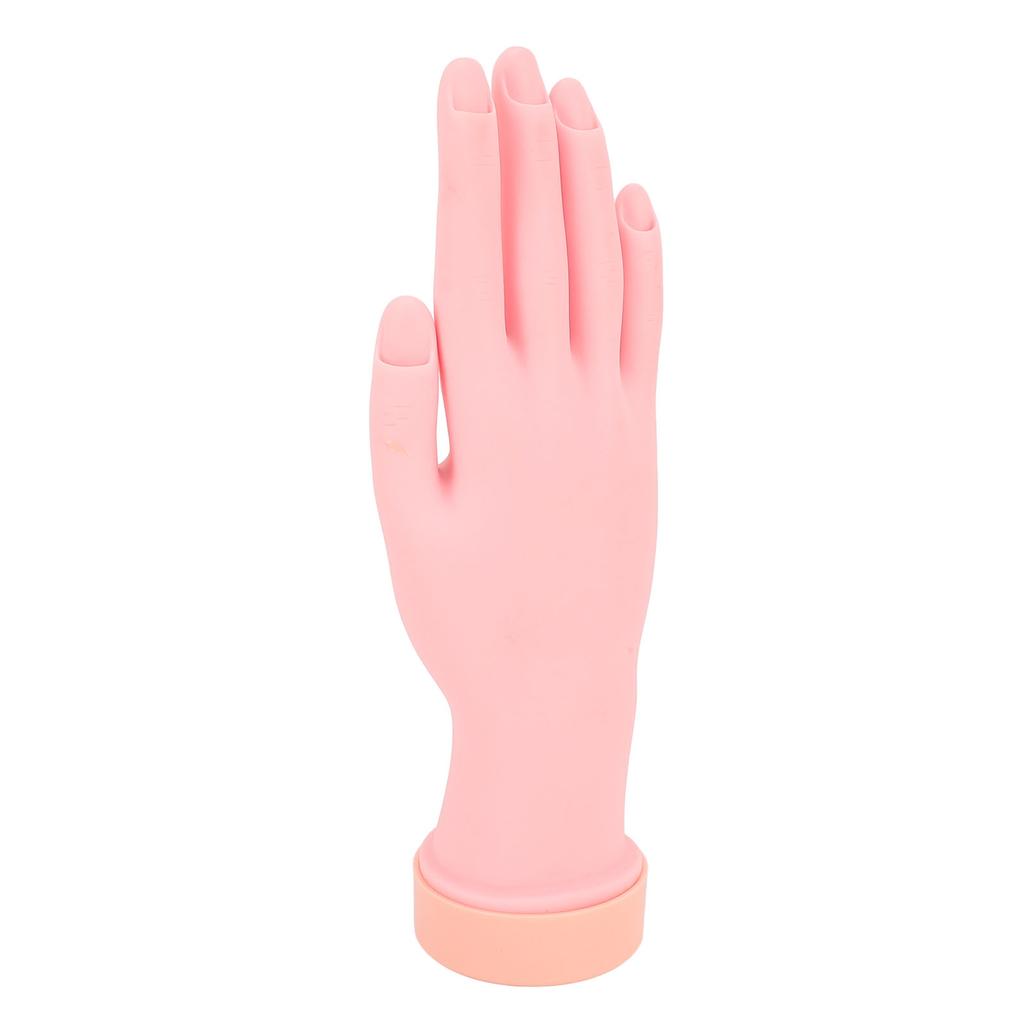 Manicure Practice Hand Model Embedded Nail Grooves Bendable Nails Tips Art Trainer Hand for Props Di