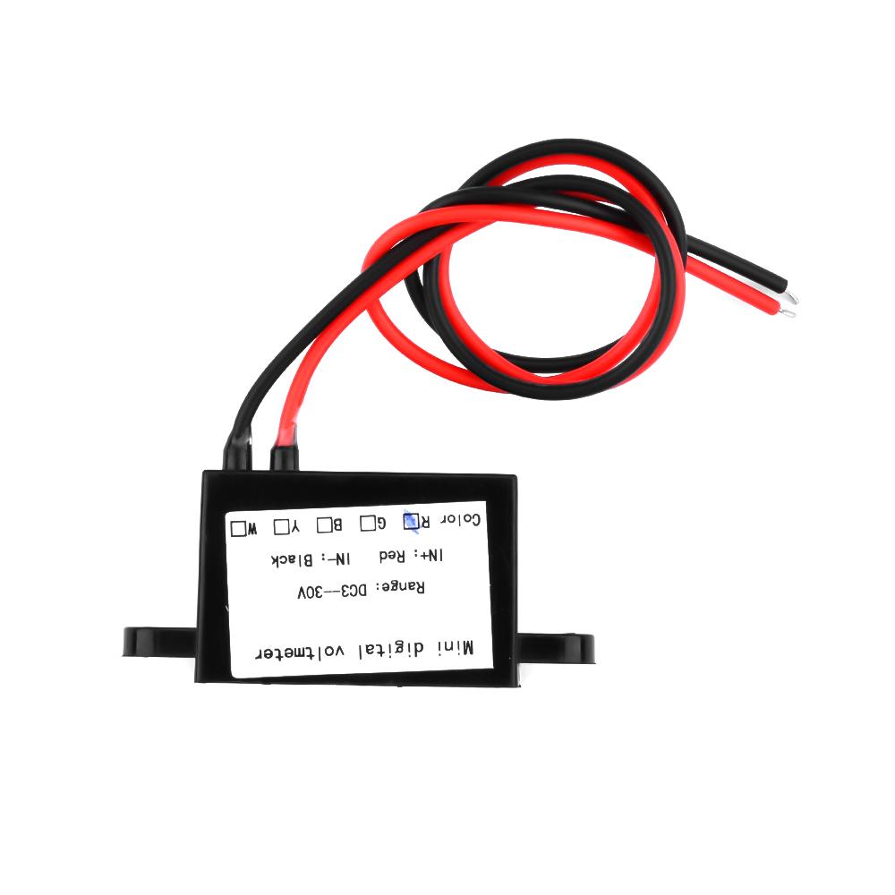Digital Voltmeter DC Waterproof Resistant Voltmeter Display Voltage Tester Meter for Motorcycle Car Tool Accessories