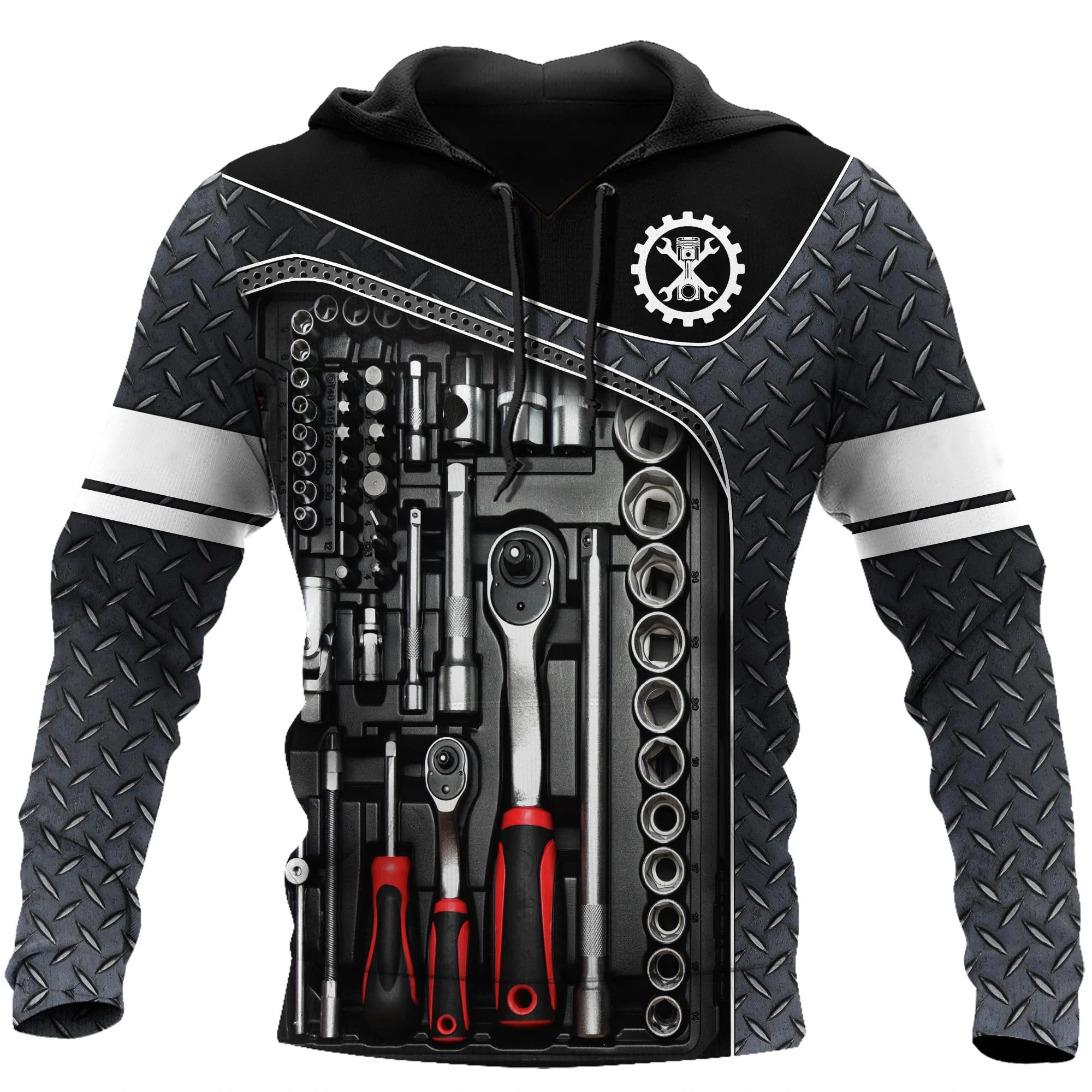 

Толстовка з капюшоном Mechanic Персоналізована чоловіча толстовка з капюшоном Осінній Y2k одяг для чоловіків Оверсайз Повсякденний пуловер Топи Чоловічий вуличний одяг XL