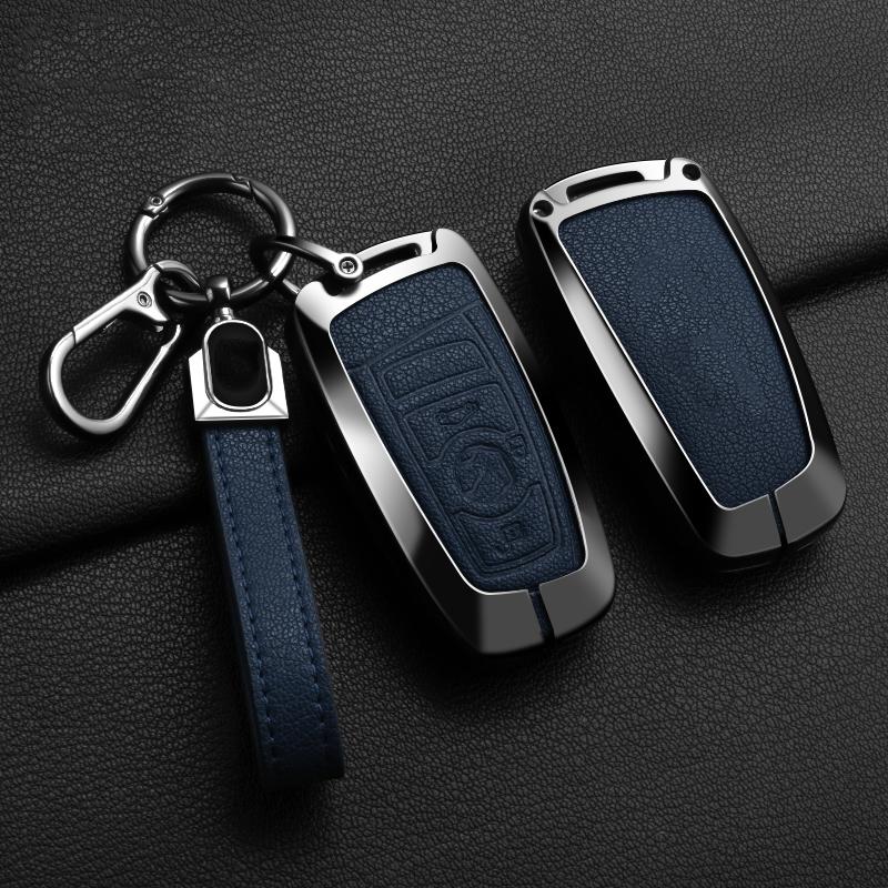 Goat Leather Zinc Alloy Car Key Case For Bmw X1 X3 X4 X5 1 3 5 7 Series F10 F15 F16 F20 F30 F10 F25 M3 M4 M5 Car Remote Key Case