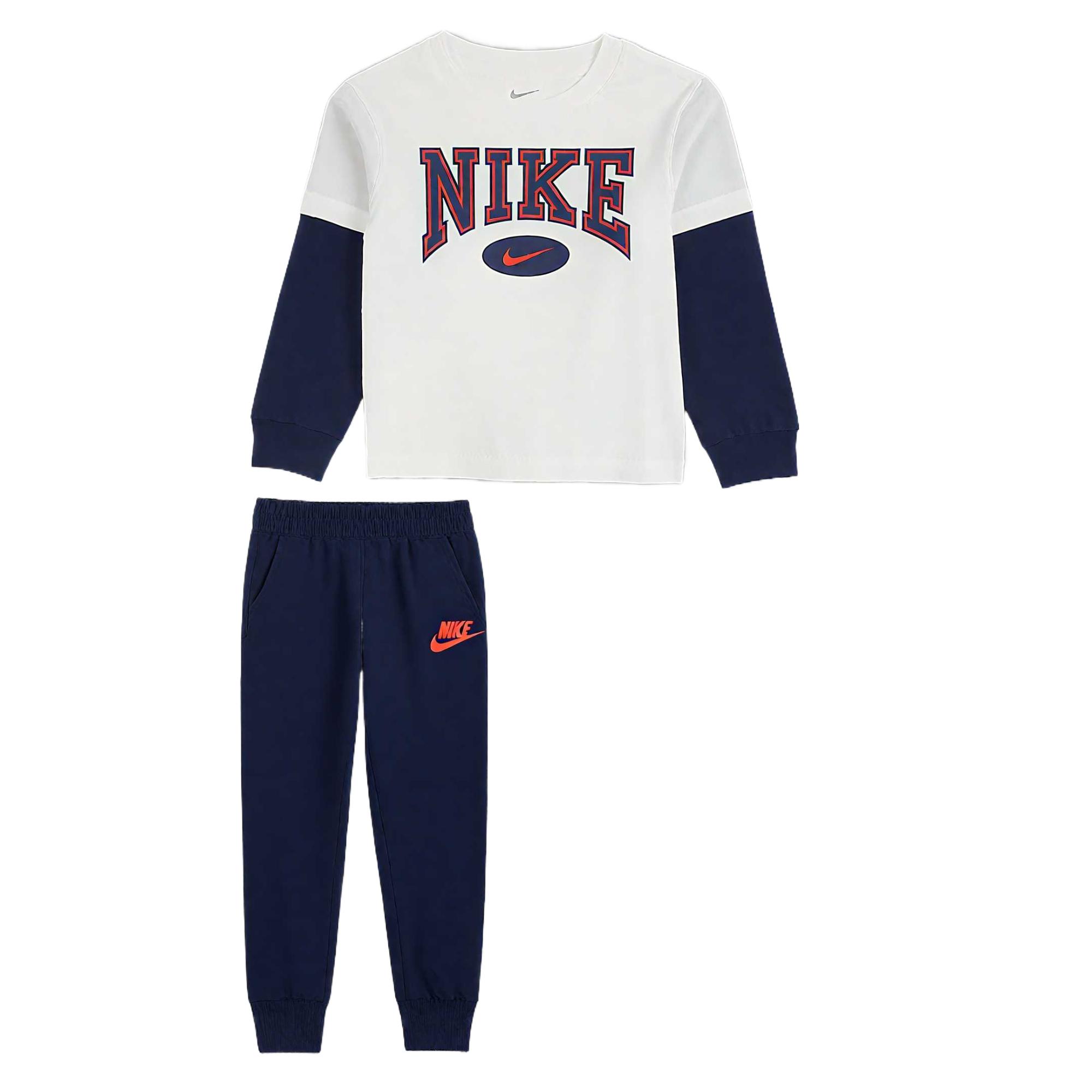 Nike Essentials Comfortable Versatile Fashionable Casual Set Kids sets IO5971-410 XS