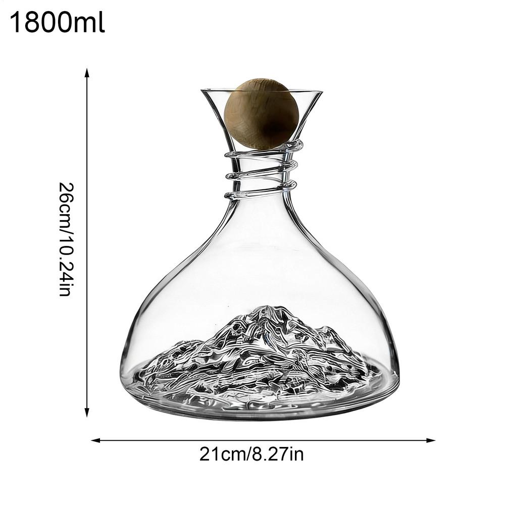 1800ml Wine Decanter Transparent Creative Crystal Decanter Glass Serveware Large Capacity Wine Aerator Iceberg Decanter