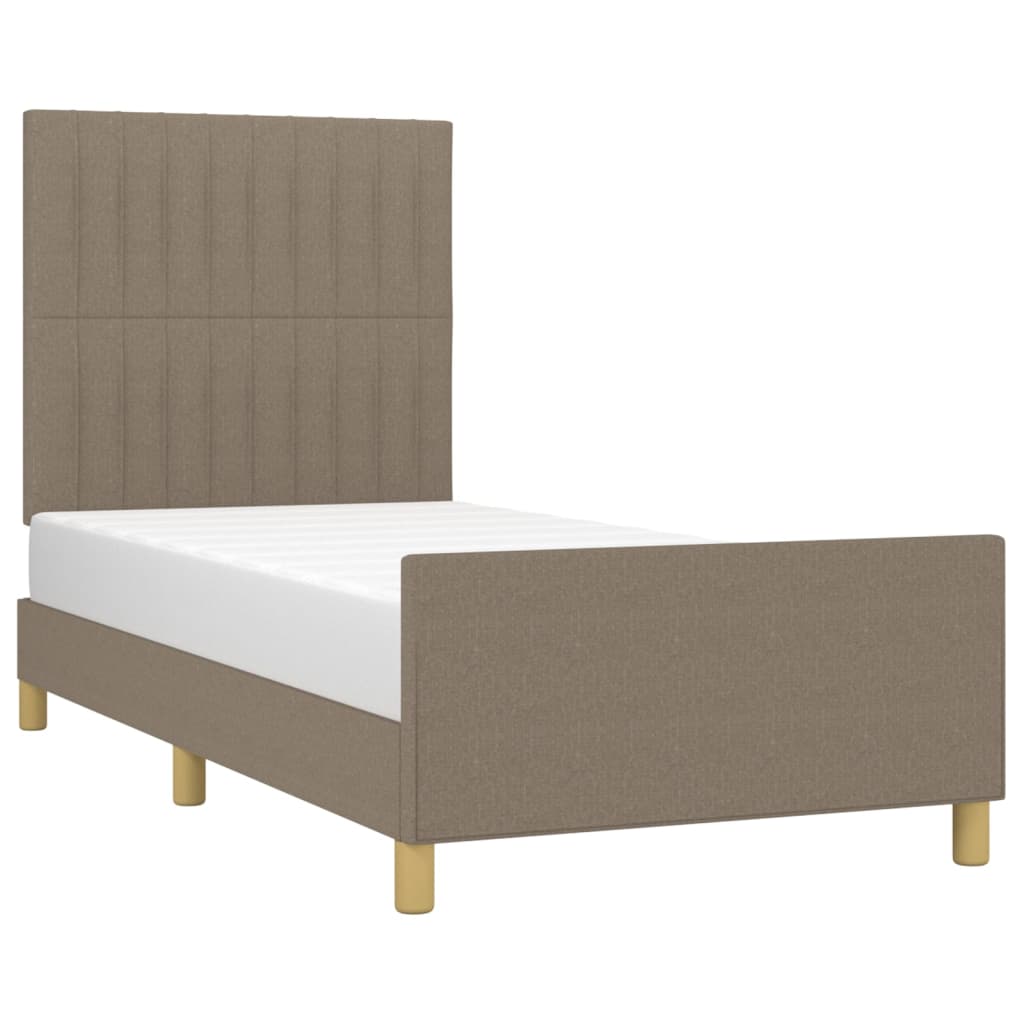 Vidaxl Rama Łóżka Bez Materaca, Taupe, 100X200 Cm, Obita Tkaniną