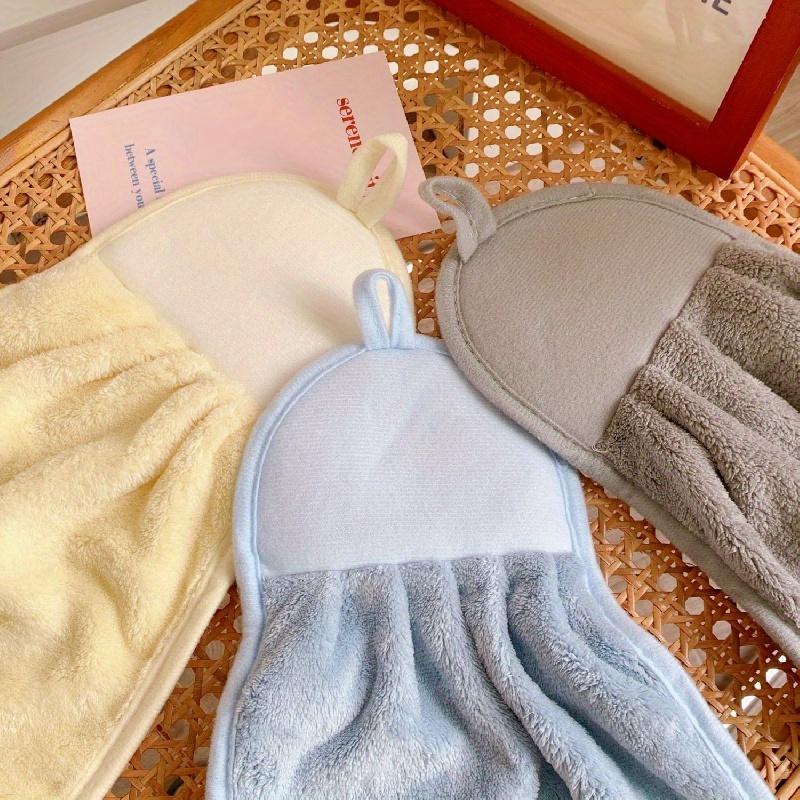 Cartoon Animal Hand Wipe Towels & Gloves - Duck & Penguin Shape, Soft Coral Fleece, Light Beige-Friendly Absorbent Lightweight Hangable