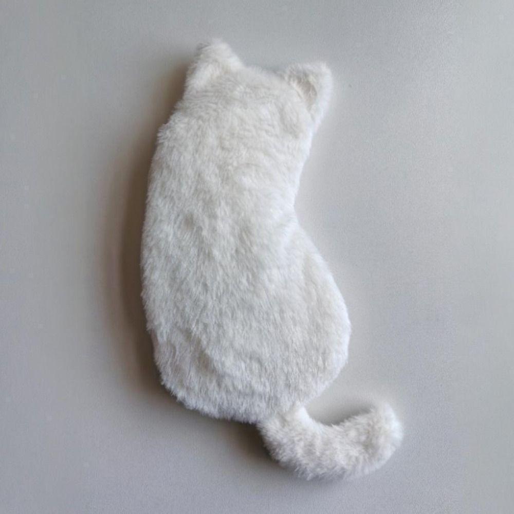 Soft Fluffy Pencil Case Cute Animal Stationery Bag Portable Cat Plush Pencil Bag  Travel