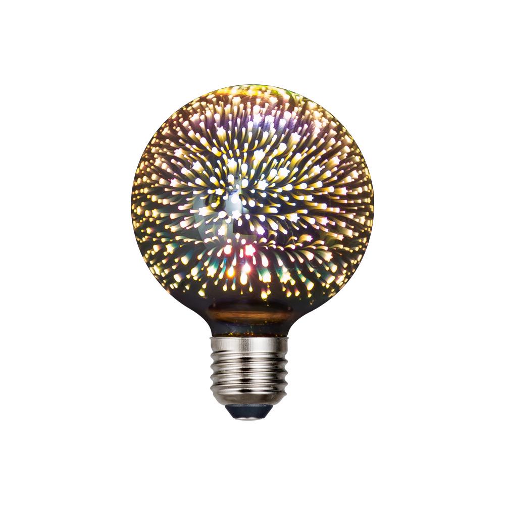 

Seven-Color LED 3D Fireworks Bulb with E27 Base - Dazzling Decorative Light Source E27, G95, 4.5W
