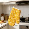 Pot Holder And Glove Set Heat Resistant Anti-scald Cooking Gloves Thick Cotton Oven Mitts Nordic Style Kitchen Safety