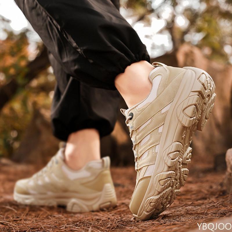 New Men's Mesh Trendy Men's Shoes for Spring Summer Breathable Anti Slip Wear-resistant Casual Outdoor Sports Hiking Shoes