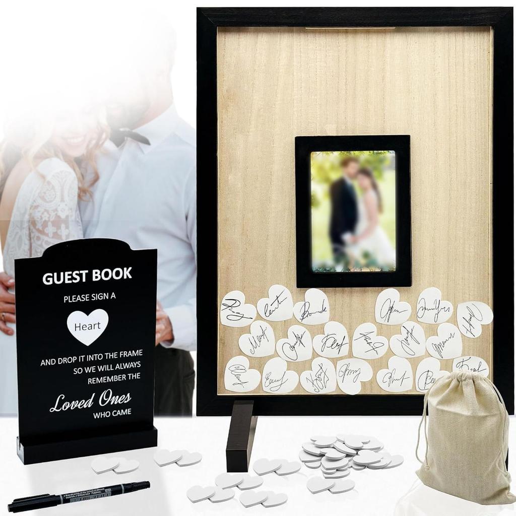 Wedding Guest Book Wedding Decor Acrylic Marriage Table Display Wedding Sign for Ceremony Birthday Party Baby Shower Anniversary