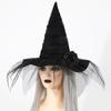 Gothic Queen Baroque Witch Hat Baroque Wizard Cap Foldable Halloween Witch Hat  Night Club
