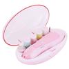 Electric Baby Nail Grooming Trimmer Tool Grinder Clipper for Children Toddlers Pink
