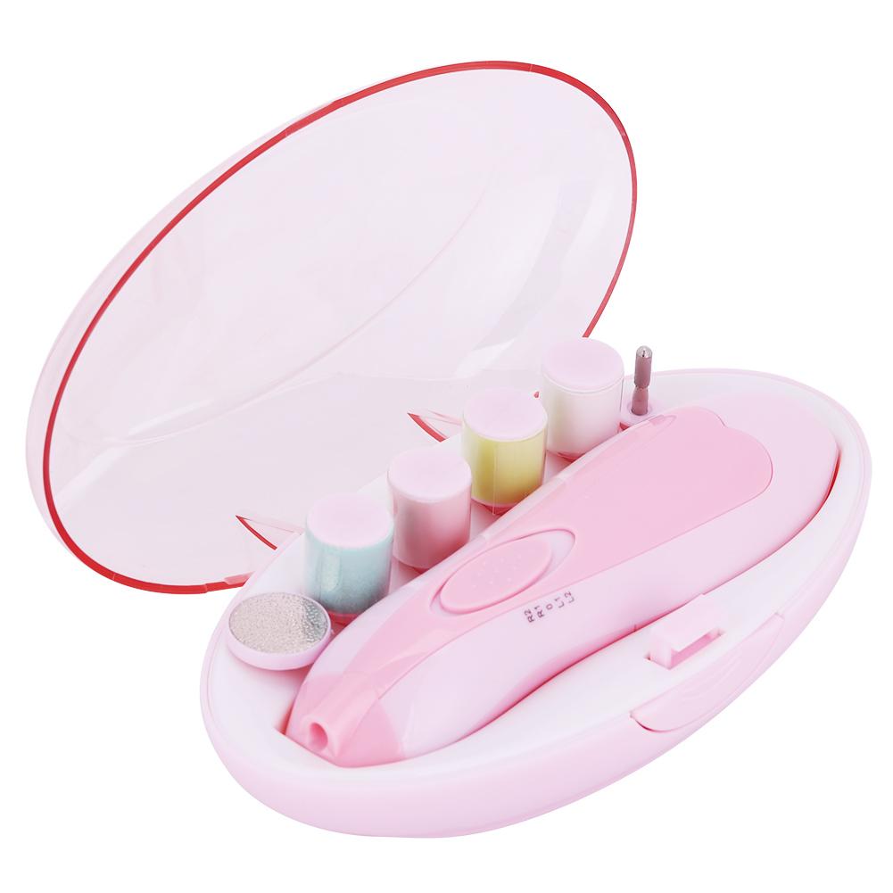 Electric Baby Nail Grooming Trimmer Tool Grinder Clipper for Children Toddlers Pink