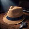 British Retro Gentleman's Hat Men's Jazz Hat Large Head Circumference Large Size Sun Protection Panama Top Hat Straw Hat