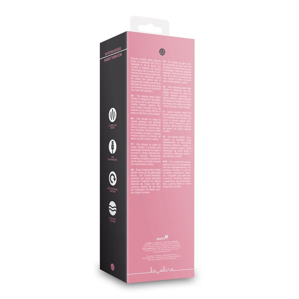 Loveline - Rotating Bead Vibrator - Pink Arabesque