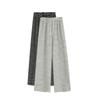 Black and White Striped Drape Casual Pants Women's Autumn Straight Trousers Lazy Wind Elastic Waist Loose Wide Leg Towel Pants