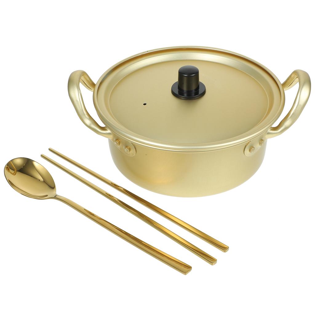 Instant Noodle Pot Gnocchi Pasta Aluminum Double Handled Stock Milk Small Hot Ramen Cookware Cooking Korean