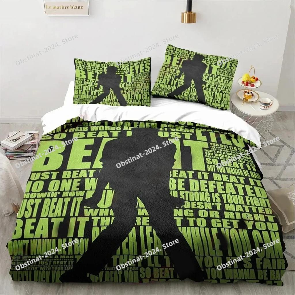 3D Printing Michael Jackson Bedding Set Duvet Cover Bed Set Quilt Cover Pillowcase Comforter king Queen Size Boys Adult