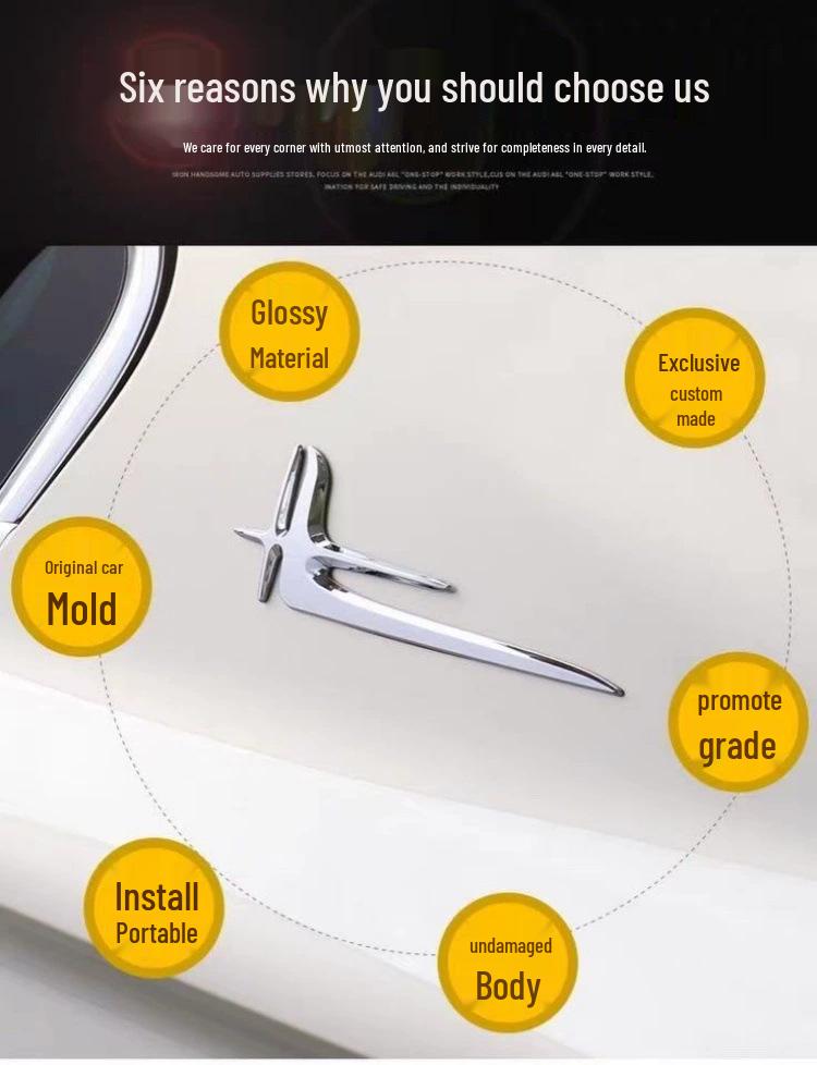 Mercedes-Benz C- & E-Klasse Langversion Seitenlogo Dekorative Autoaufkleber