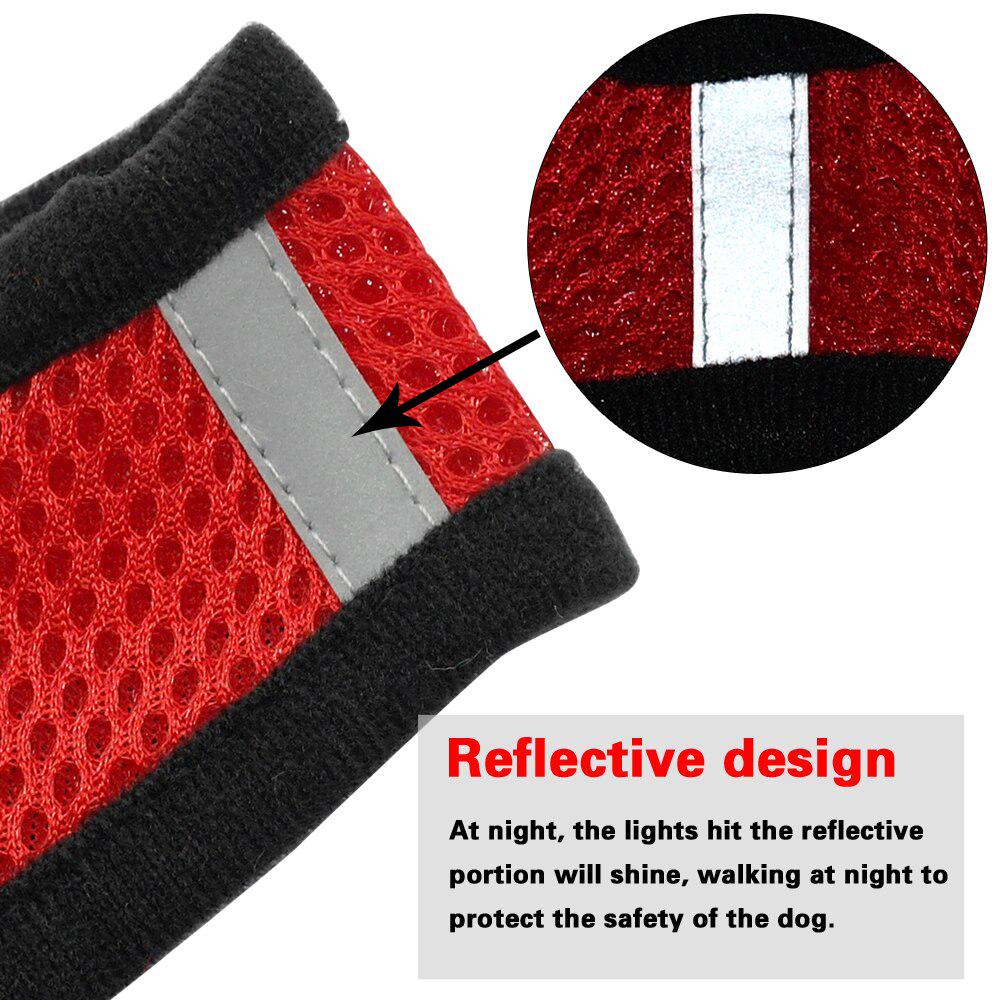 Breathable Mesh Small Dog Pet Harness and Leash Set  Puppy Vest Pink Red Blue Black For Chihuahua