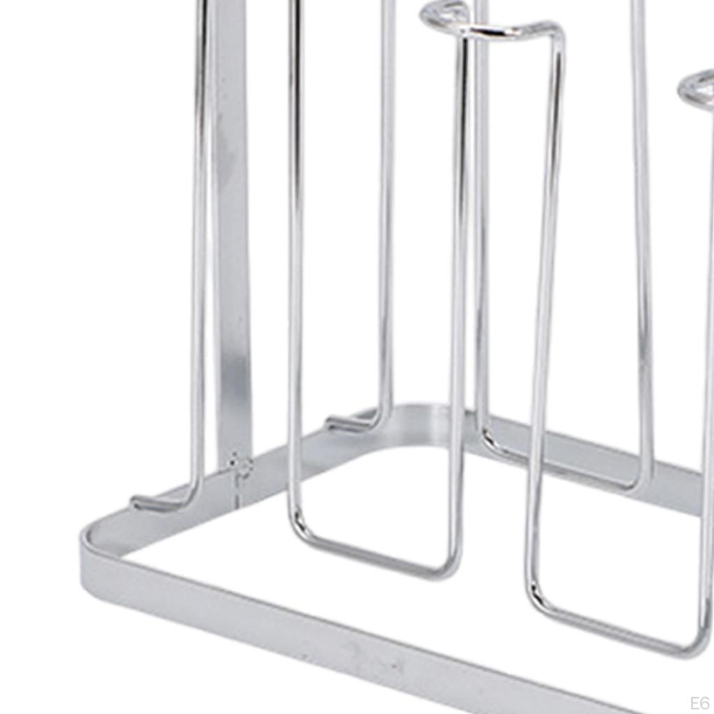 Bottle Drying Rack, Cup Organizer, 6 Hooks, Easy Clean Rack for Glasses,