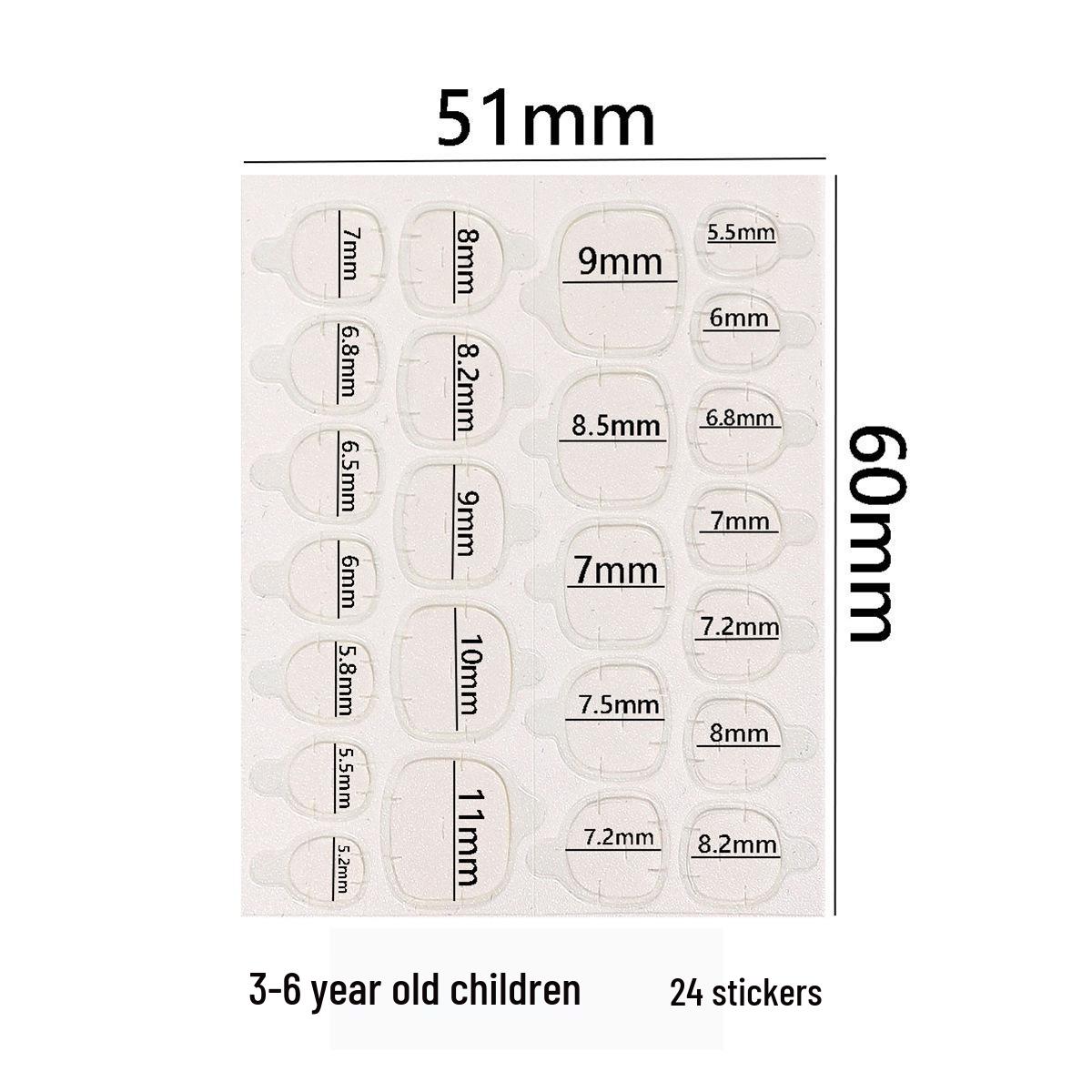 Eco-Friendly Kids  Nail Art Stickers - High Viscosity, Removable, Double-Sided Jelly Glue