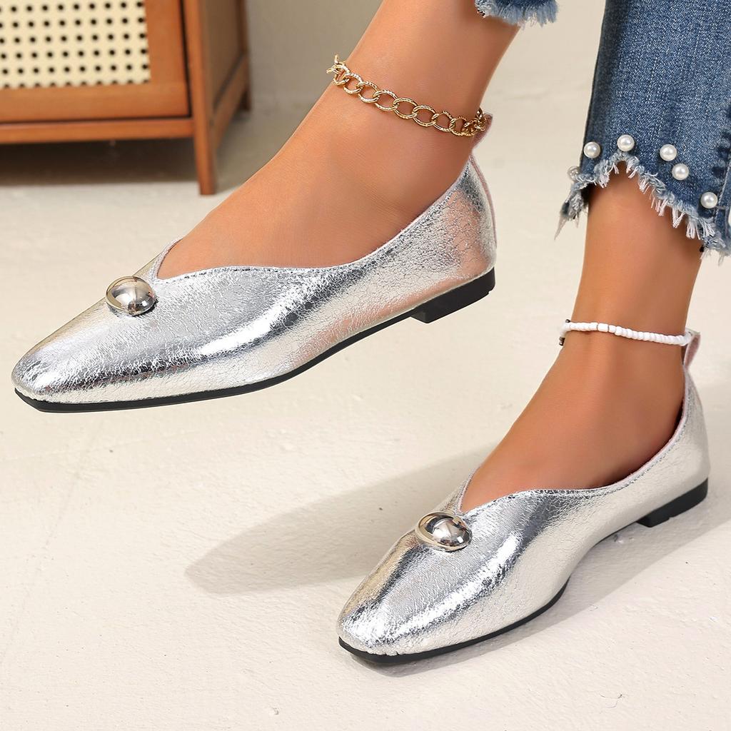 Women Flats French Style Shoes One Step Shallow Square Toe Loafers Shoes Versatile Comfortable Summer Sneakers Women Plus Size