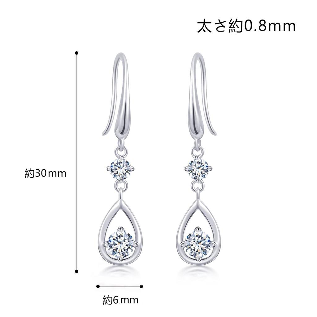 Free Bird Dangle Earrings for Women Hook Earrings 925 Silver Metal Hypoallergenic Zirconia Quality Simple Day Gift for Day "Drop Flower" Mother's