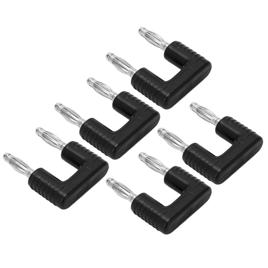 5Pcs J.20004 Banana Dual Plug Spacing 19mm Copper Nickel Plated Dual Tip Banana PlugBlack
