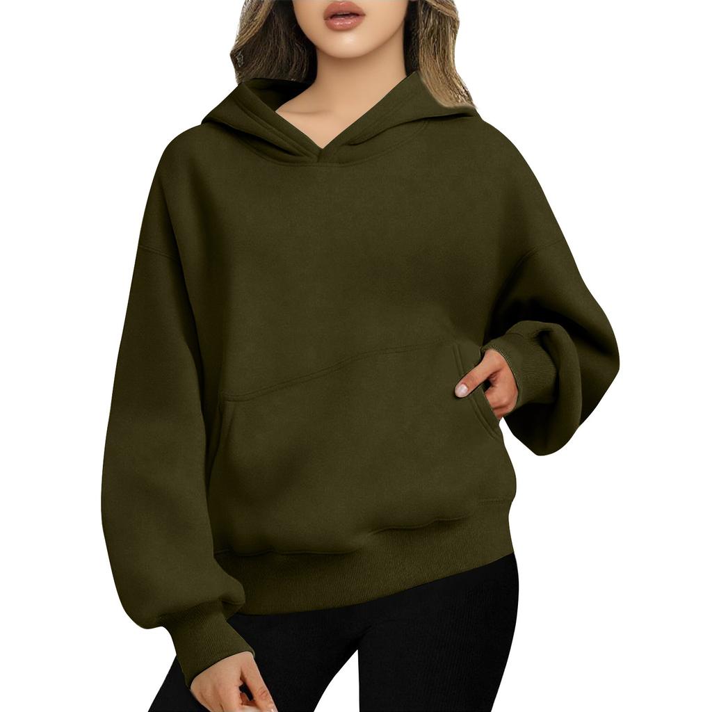 Women's Oversized Hoodies Fleece Sweatshirts Fashion  Pullovers Winter Clothing