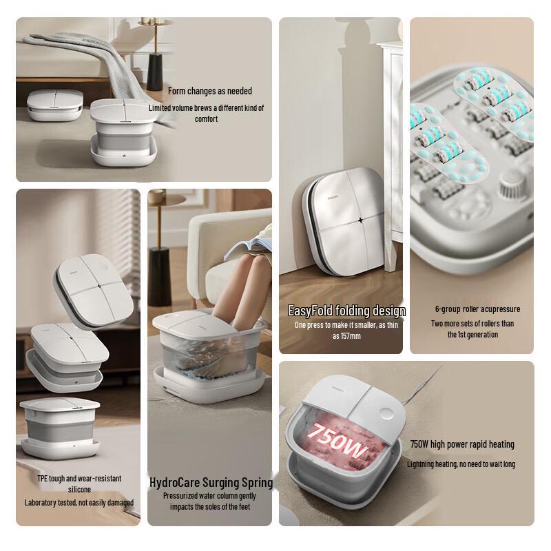 Philips PPM3102F Foldable Foot Bath Massager