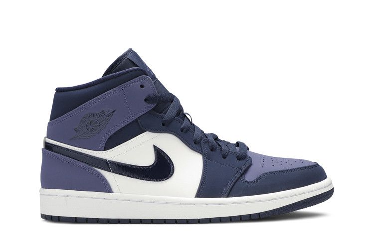 Men's Sneakers Nike Jordan 1 Mid Obsidian Sanded Purple Obsidian/Sanded Purple-White