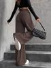 2026 Autumn/Winter Women's Solid Color Wide-Leg Pants: High Waist Drawstring with Elastic Waist for Casual Wear