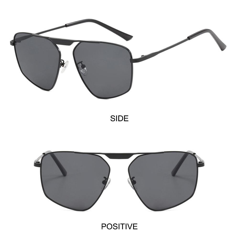 Irregular Polygonal Metal Sunglasses Large Frame Driving Beach Shades  for Women & Men