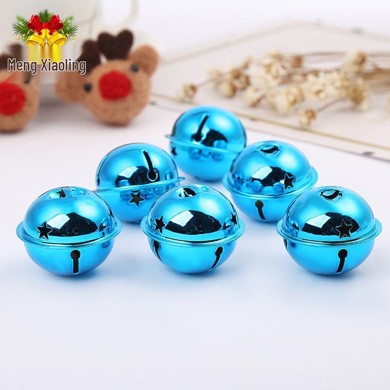 

Colorful Metal Christmas Bell Keychain: Pet Bell Pendant Jewelry 2.4 cm небо синє кольору