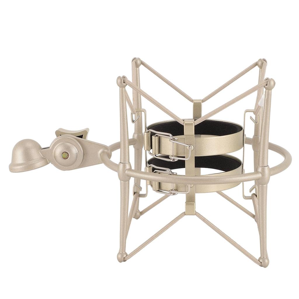 60mm Microphone Shock Mount, High Sound-Isolating Microphone Clip Holder Mount, Anti-Vibration Microphone Shock Mount for Broadcast and Recording