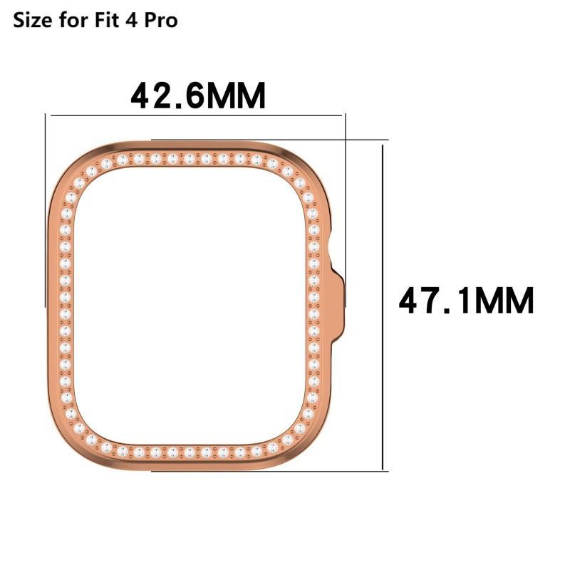 Bling PC Hollow Case for Huawei Watch Fit 4Pro Fit 4  Watch Frame Diamond Crystal Bumper Shell for Huawei Watch Fit4 Accessorie