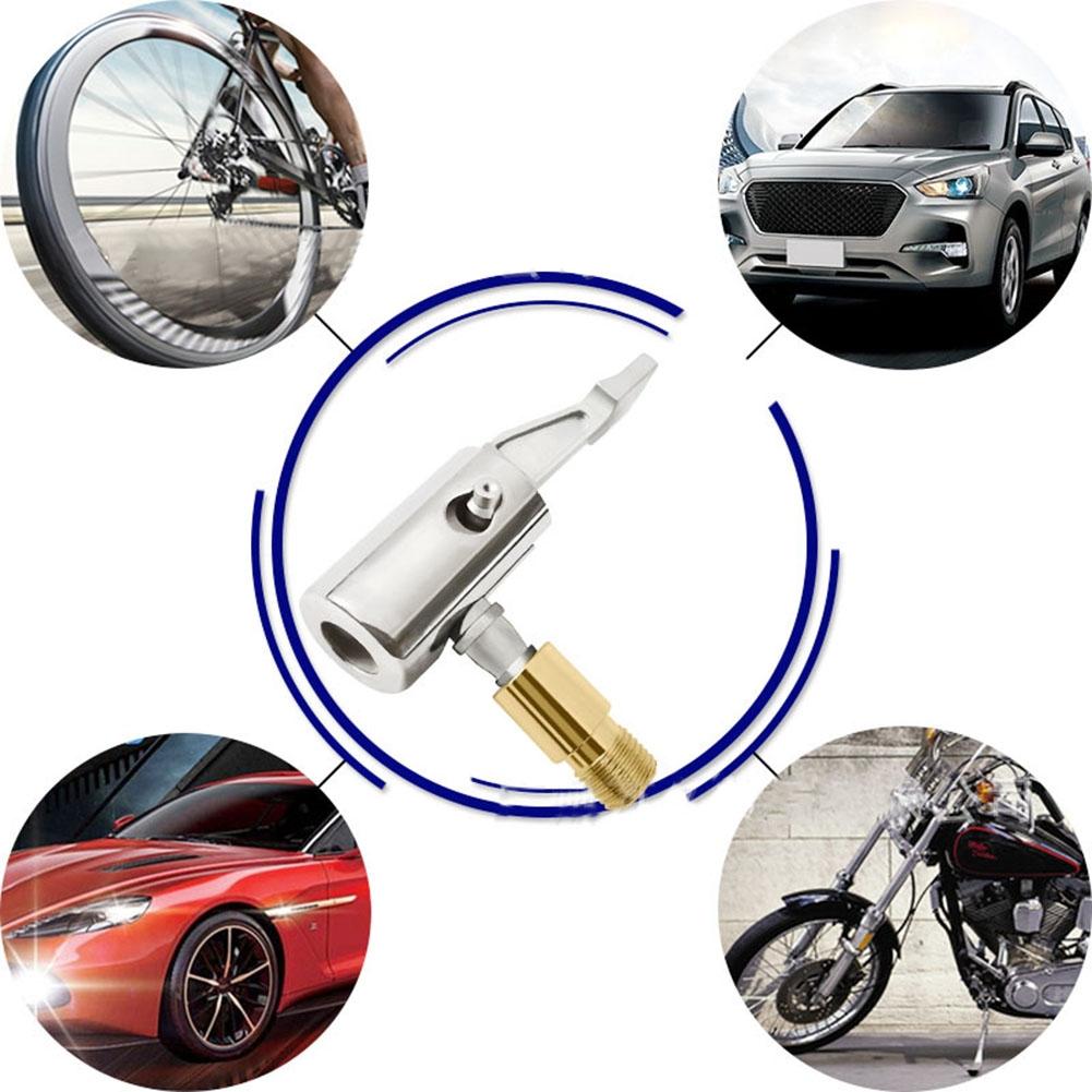 Inflator Pump Locking Air Tyre Wheel Valve Clip Connector Brass