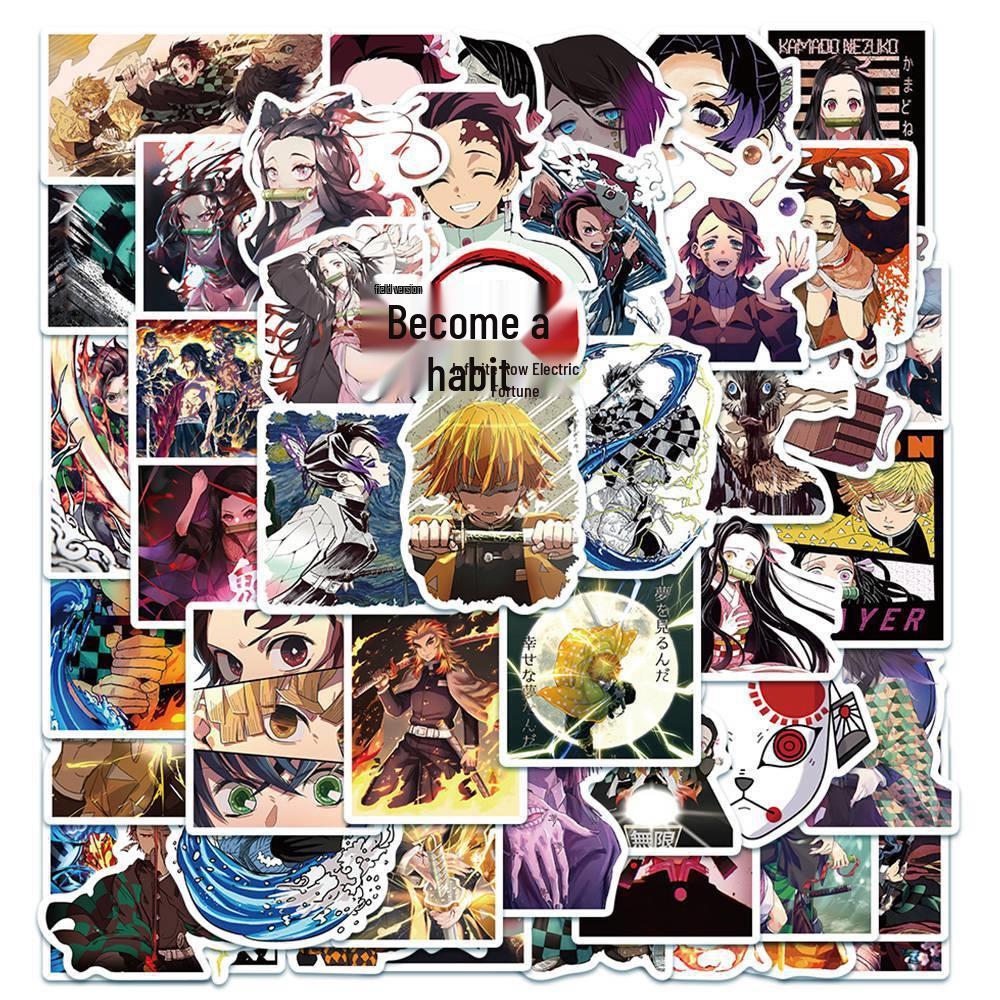200 Removable Demon Slayer Stickers for Luggage, Suitcases, Skateboards & Water Bottles - Japanese Anime Decal Collection