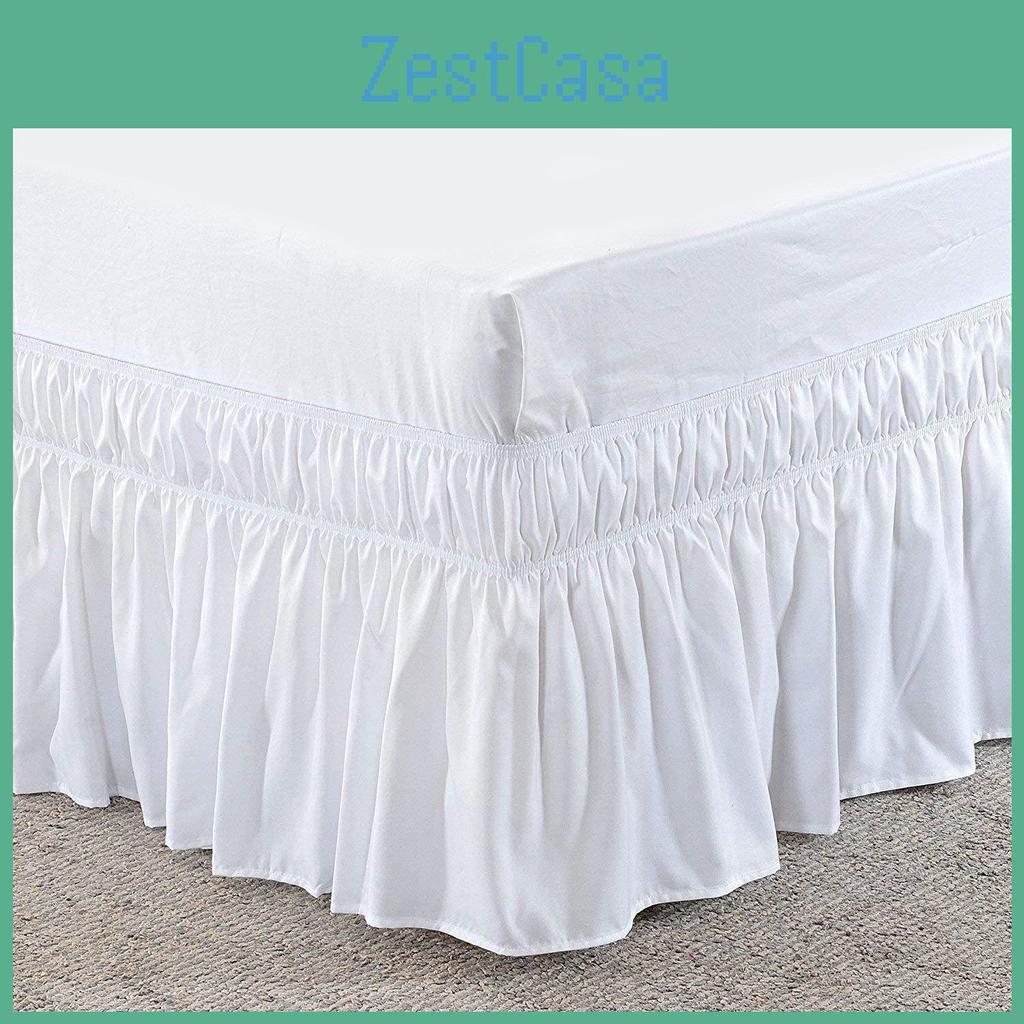 Bed Skirt Color Solid Elastic Universal Style For Hotel Use All Seasons