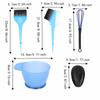 6PCS Washable Reusable Hair Tint Brush Set Portable Design Hair Coloring Set  For Home Use