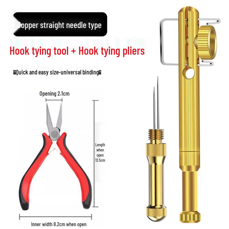Quick Hook Tying Tool: Manual Knot & Inner Line Guide for Fishing Hooks