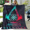 Giochi di Moda 3D Coperta A-Assassin's Creed, Coperta Plaid in Flanella per Letto Divano Picnic Ufficio Escursionismo Tempo Libero Riposo Regalo di Compleanno